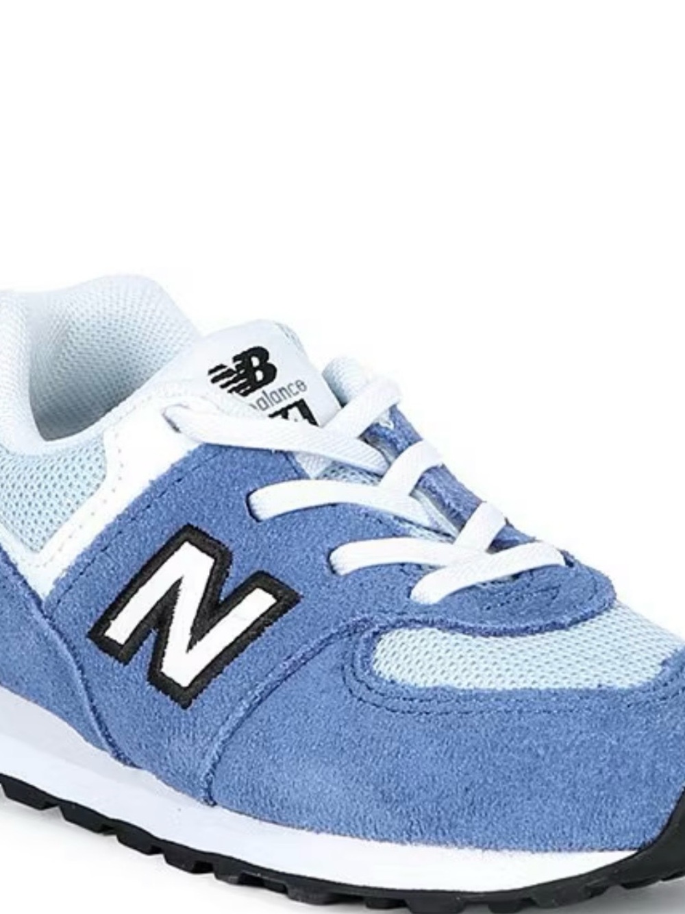 NWB Blue New Balance Boys' 574 Leather Mesh Sneakers (Infant) in size 4 Wide